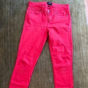Cherry red Paige Denim jeans